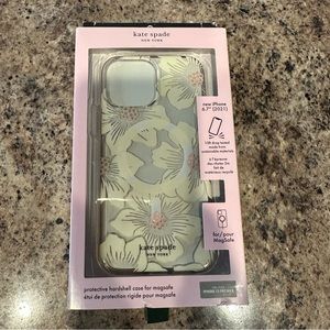 Kate Spade iPhone 13 Pro Max Hardshell Case - Magsafe - Hollyhock Floral Clear